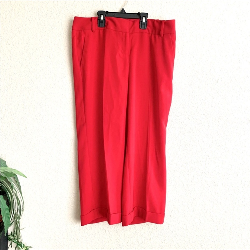 Limited Red Cropped Cuffed Pants Size 8